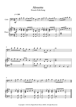 Alouette - French Folk Song (Cello + Piano)
