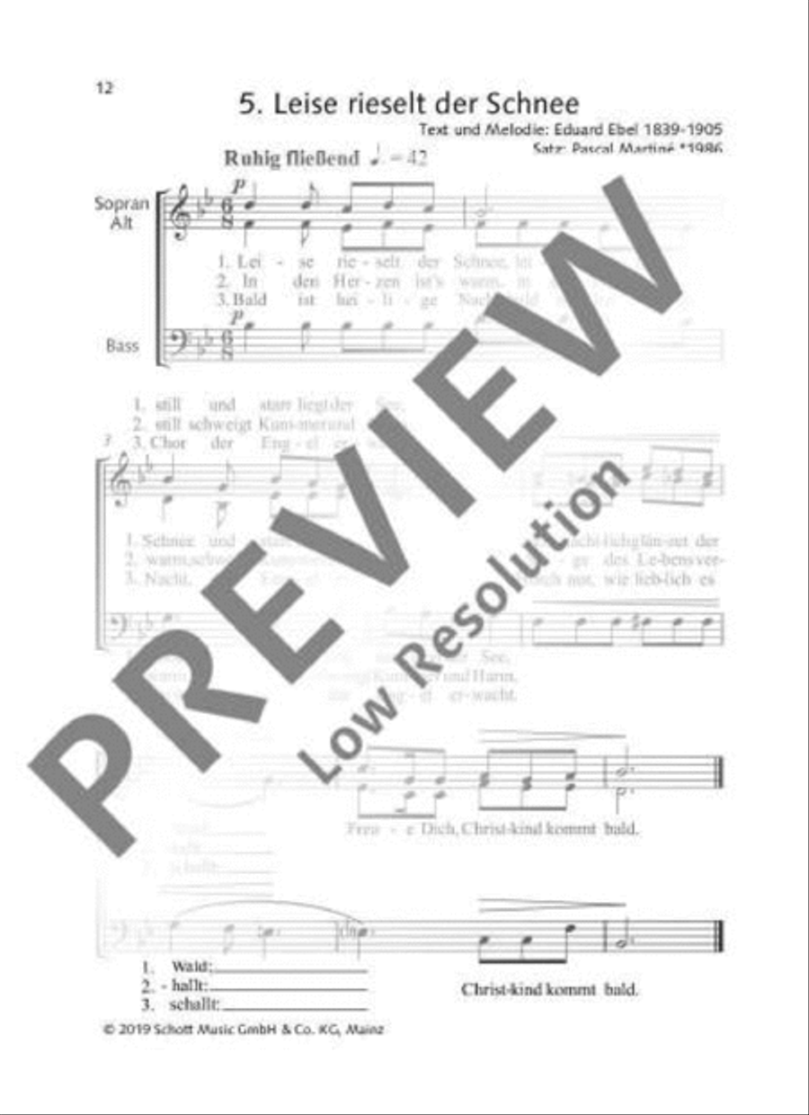 Leise rieselt der Schnee Leise rieselt der Schnee 3-Part scores gallery preview page 2