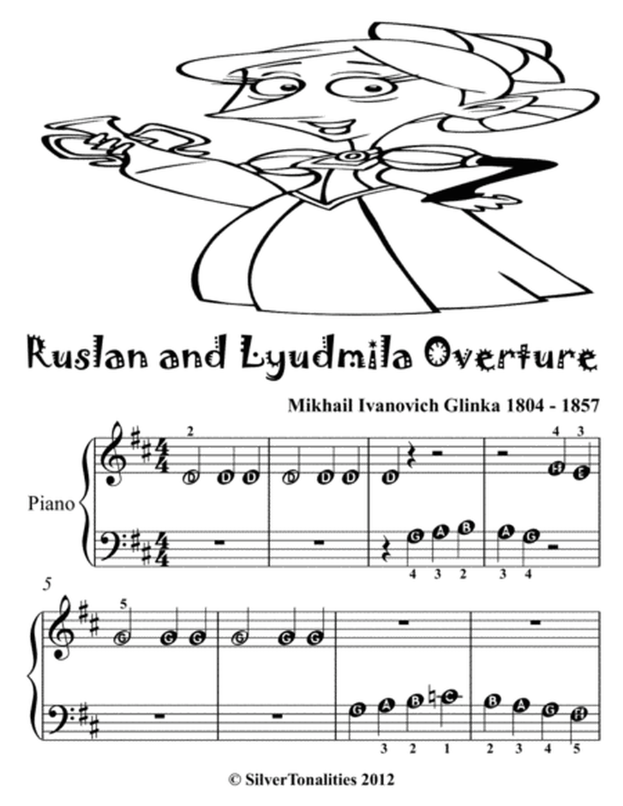 Ruslan and Lyudmila Overture Beginner Piano Sheet Music 2nd Edition