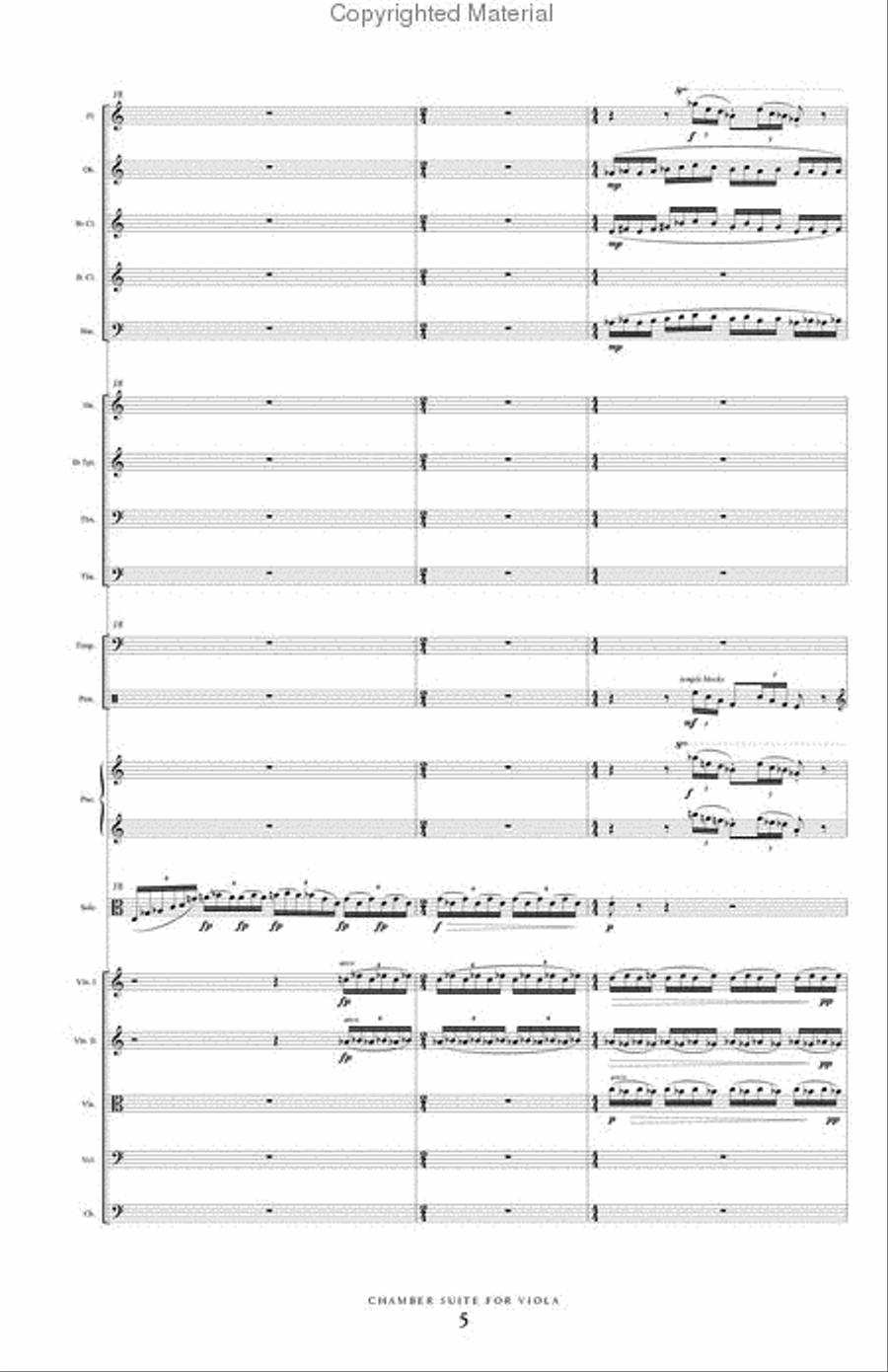 Chamber Suite for Viola & Orchestra Chamber Suite for Viola & Orchestra Full Orchestra scores gallery preview page 6
