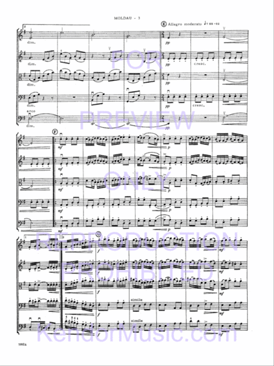 Themes From The Moldau (Full Score) String Orchestra scores gallery preview page 5