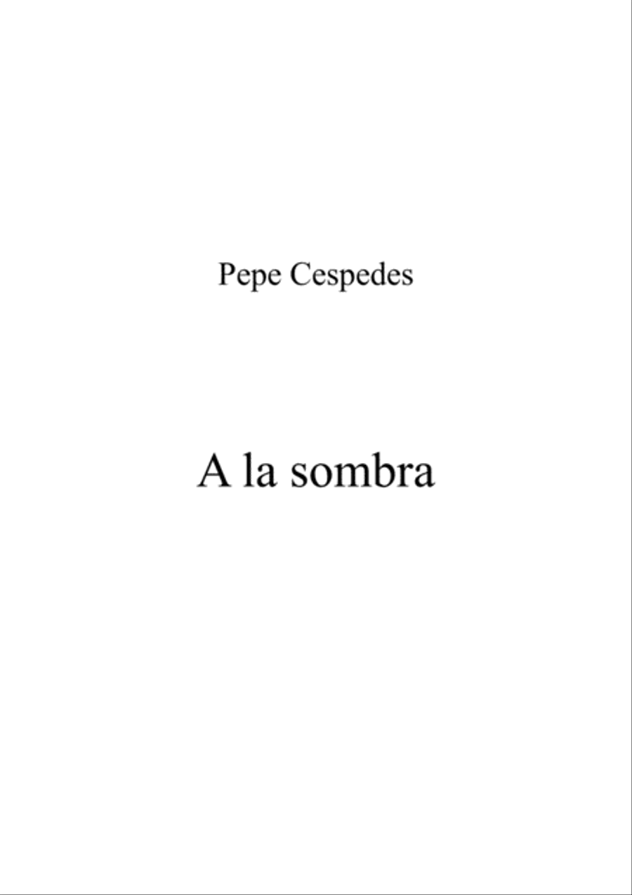 A la sombra A la sombra Piano Solo scores gallery preview page 1