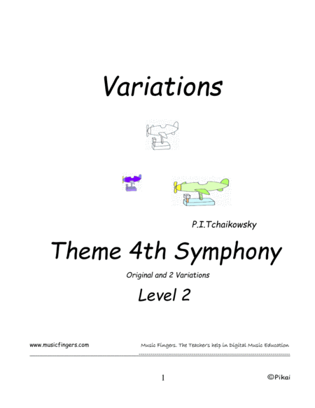 Theme 4th Symphony. P.I. Tchaikowsky. Lev. 2. Variations image number null