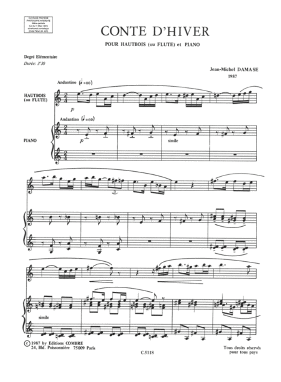 Conte d'hiver Flute scores gallery preview page 2
