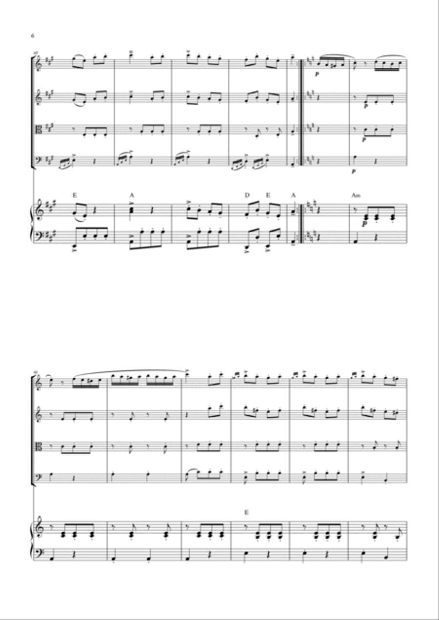 Alla Turca String Quartet scores gallery preview page 6