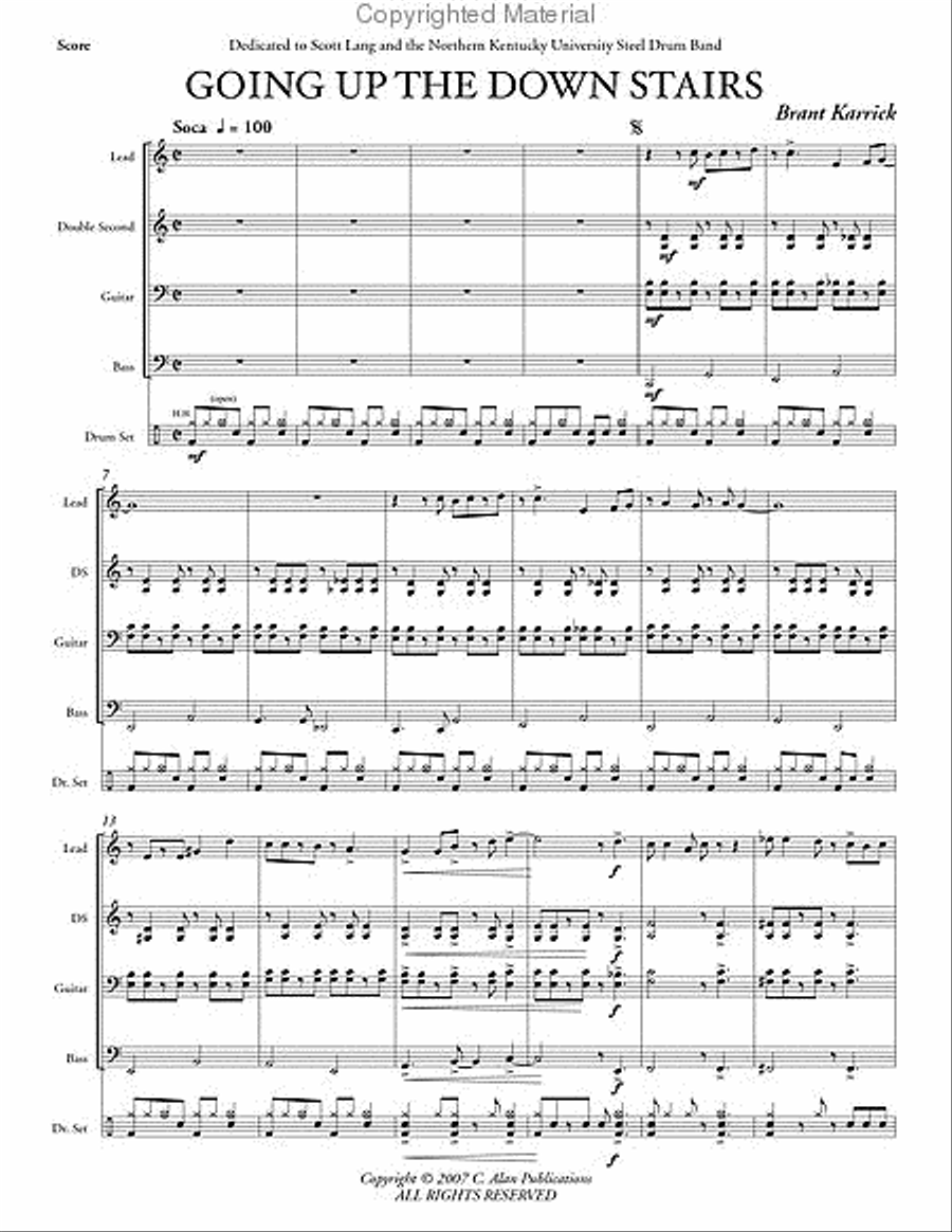 Going Up the Down Stairs Going Up the Down Stairs Steel Drum Band scores gallery preview page 2