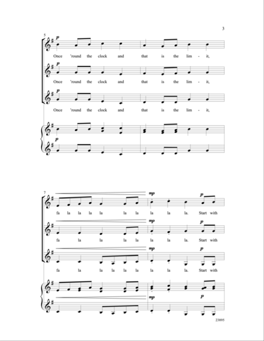 One Minute Madrigal SSA scores gallery preview page 3