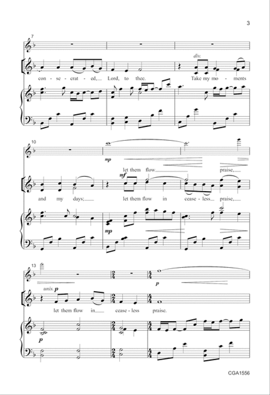 Take My Life and Let It Be 4-Part scores gallery preview page 3