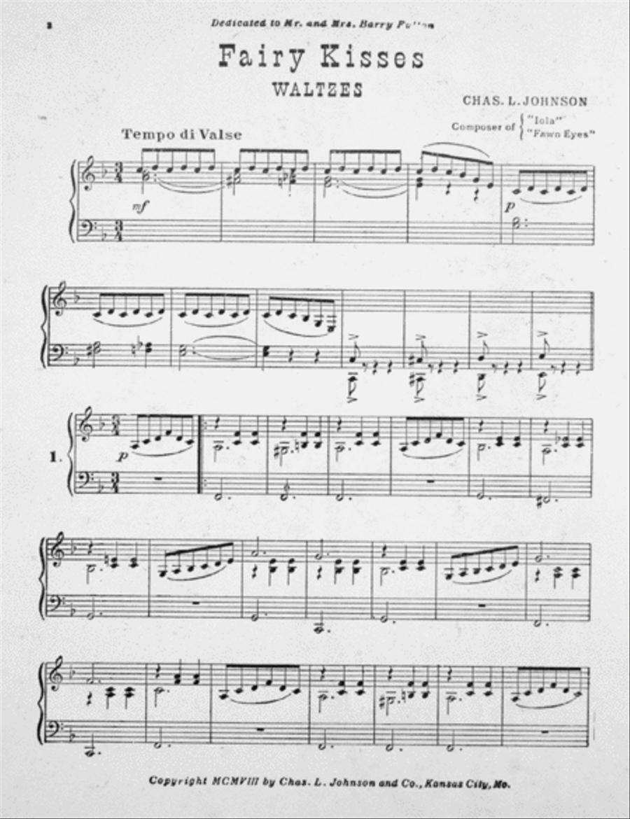 Fairy Kisses. Waltz Piano Solo scores gallery preview page 2