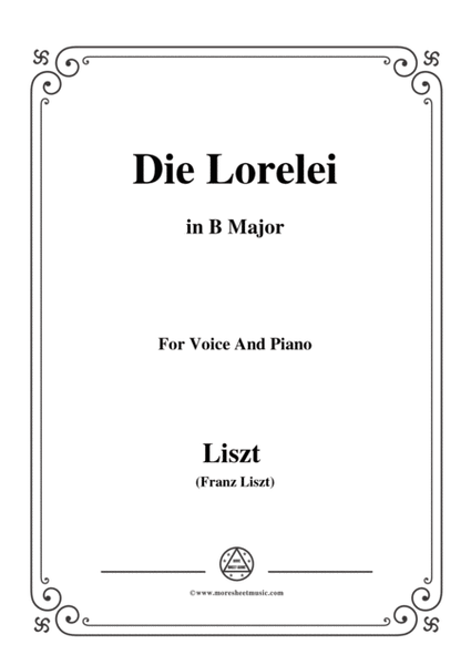 Liszt-Die Lorelei in B Major,for Voice and Piano image number null