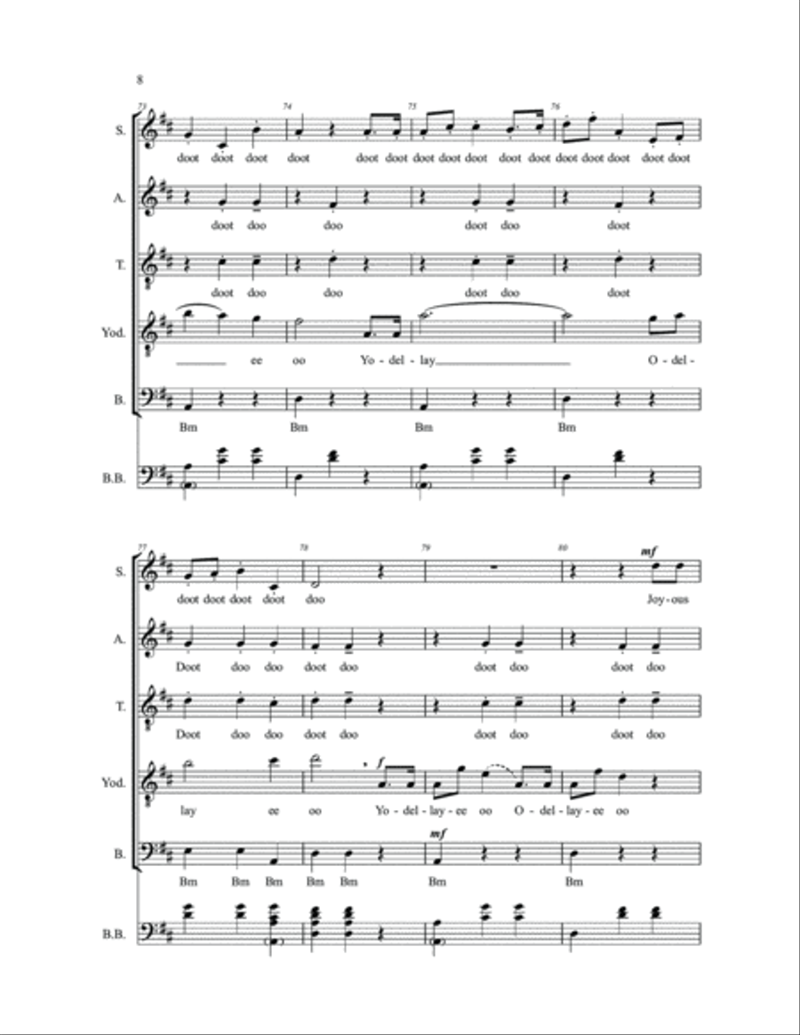 Yodel Carol Yodel Carol 4-Part scores gallery preview page 7
