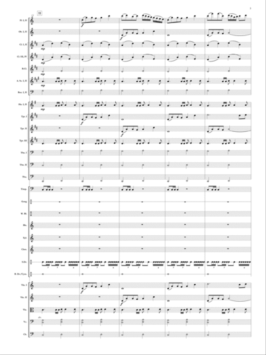 Elegy for Remembrance (September 11, 2001) Orchestra scores gallery preview page 4