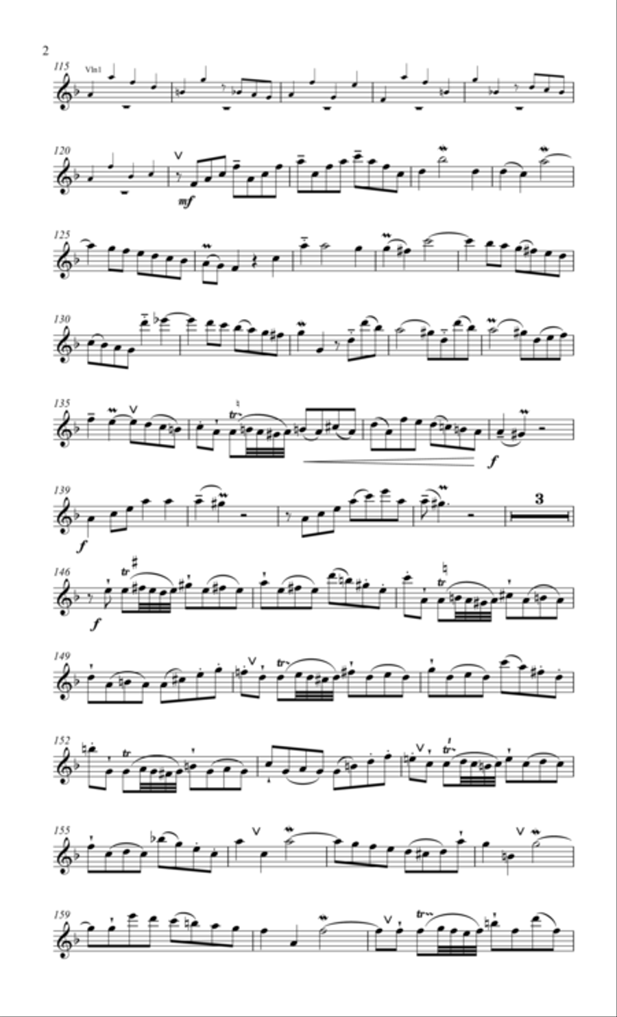 Bach, CPE Concerto for flute in D minor String Orchestra scores gallery preview page 3