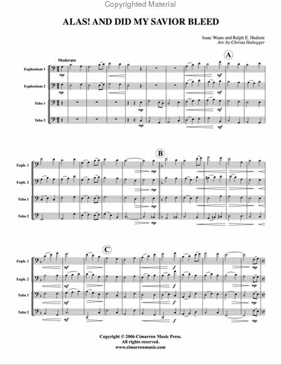 Alas, and Did My Savior Bleed EETT scores gallery preview page 2