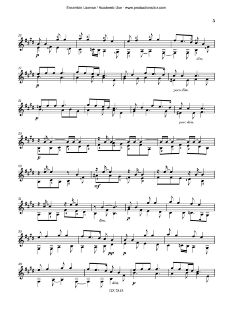 Suite de Timoc Classical Guitar scores gallery preview page 5