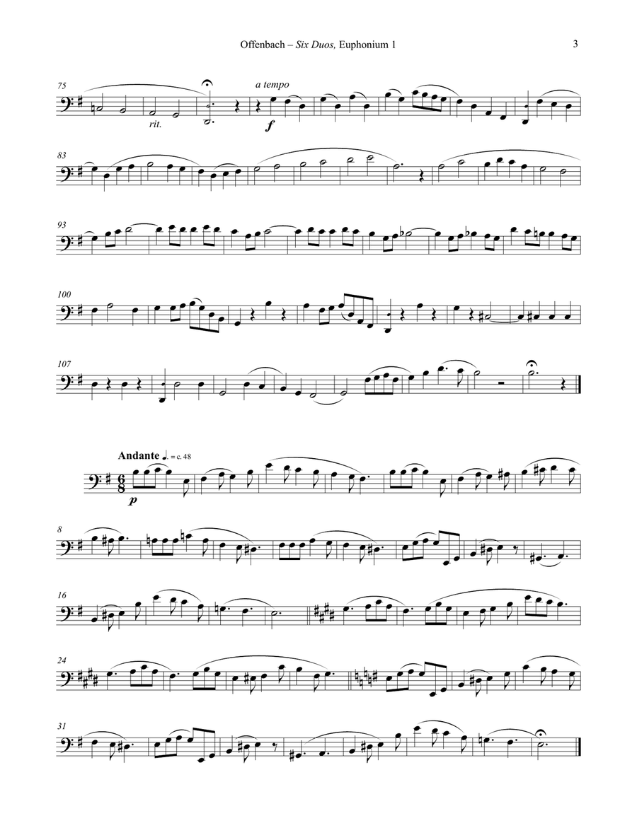 Six Duos for Euphoniums Six Duos for Euphoniums Brass Duet scores gallery preview page 3