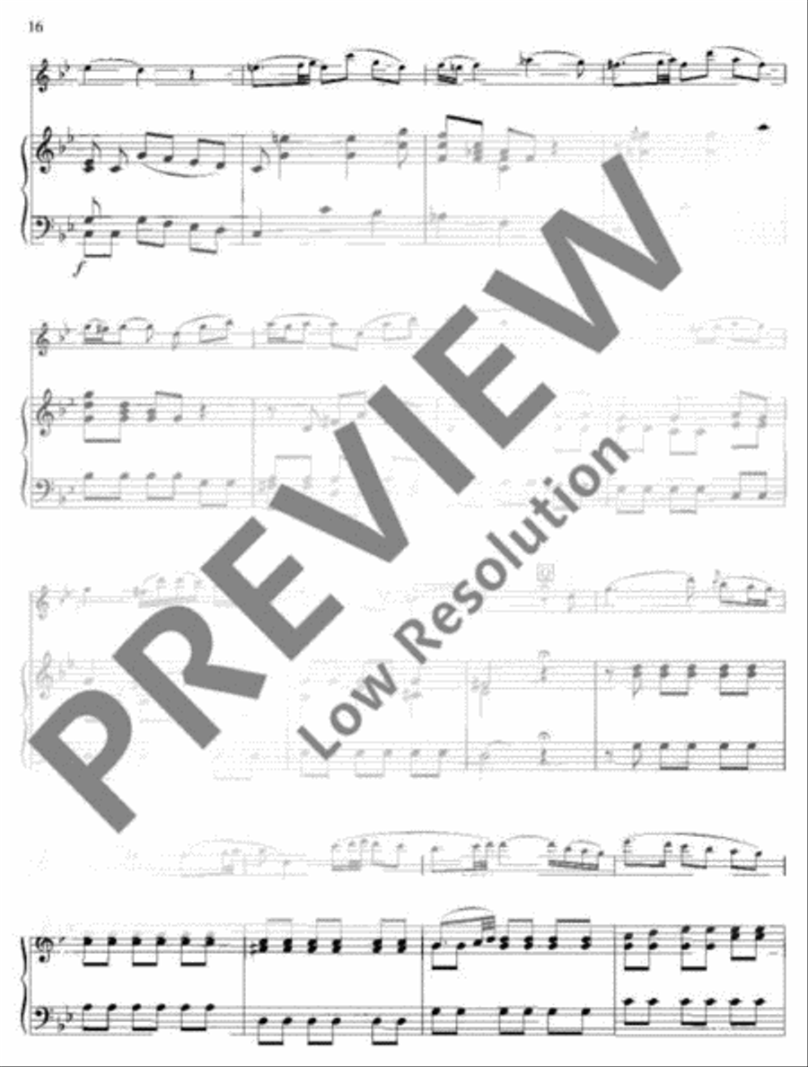 Concerto Bb major No. 292 Flute scores gallery preview page 17