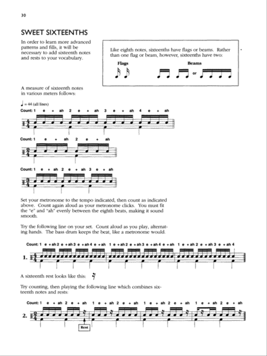 Basix Rock Drum Method Percussion scores gallery preview page 3