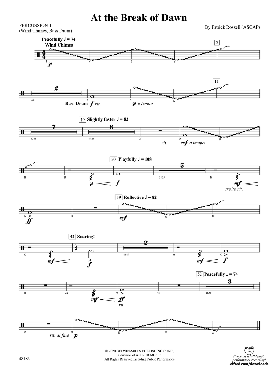 At the Break of Dawn: 1st Percussion