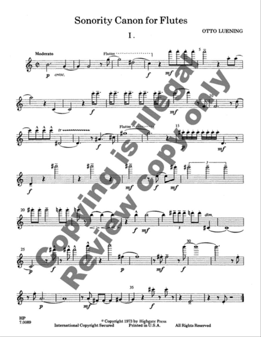 Sonority Canon Flute scores gallery preview page 4