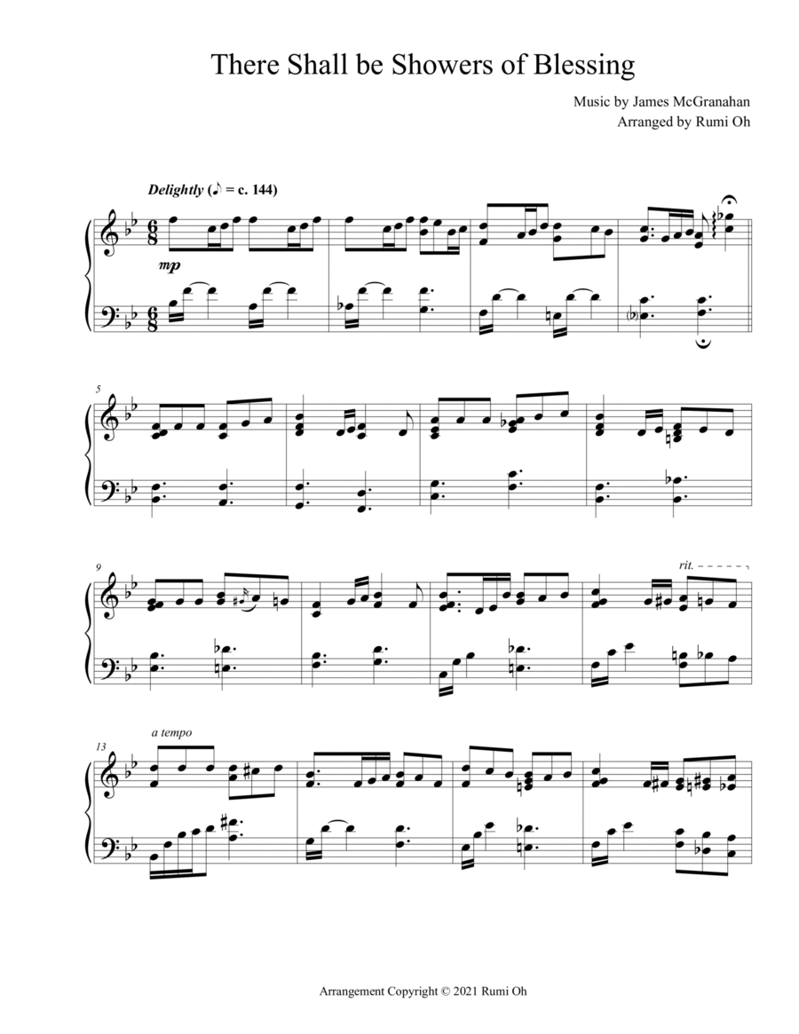 There Shall be Showers of Blessing (Hymn Arrangement for Advanced Solo Piano in "Father's Love") image number null