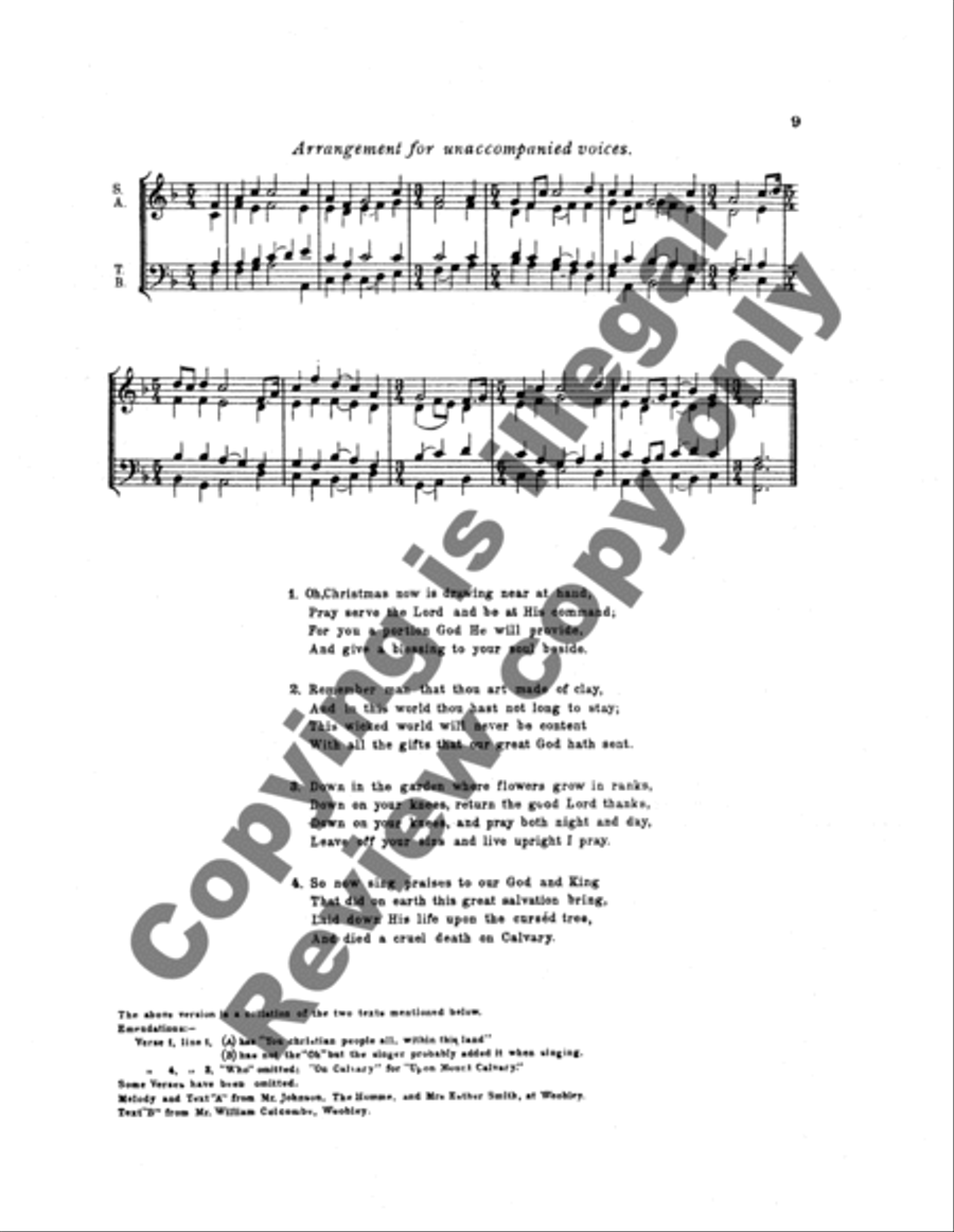 Twelve Traditional Carols from Herefordshire 4-Part scores gallery preview page 12