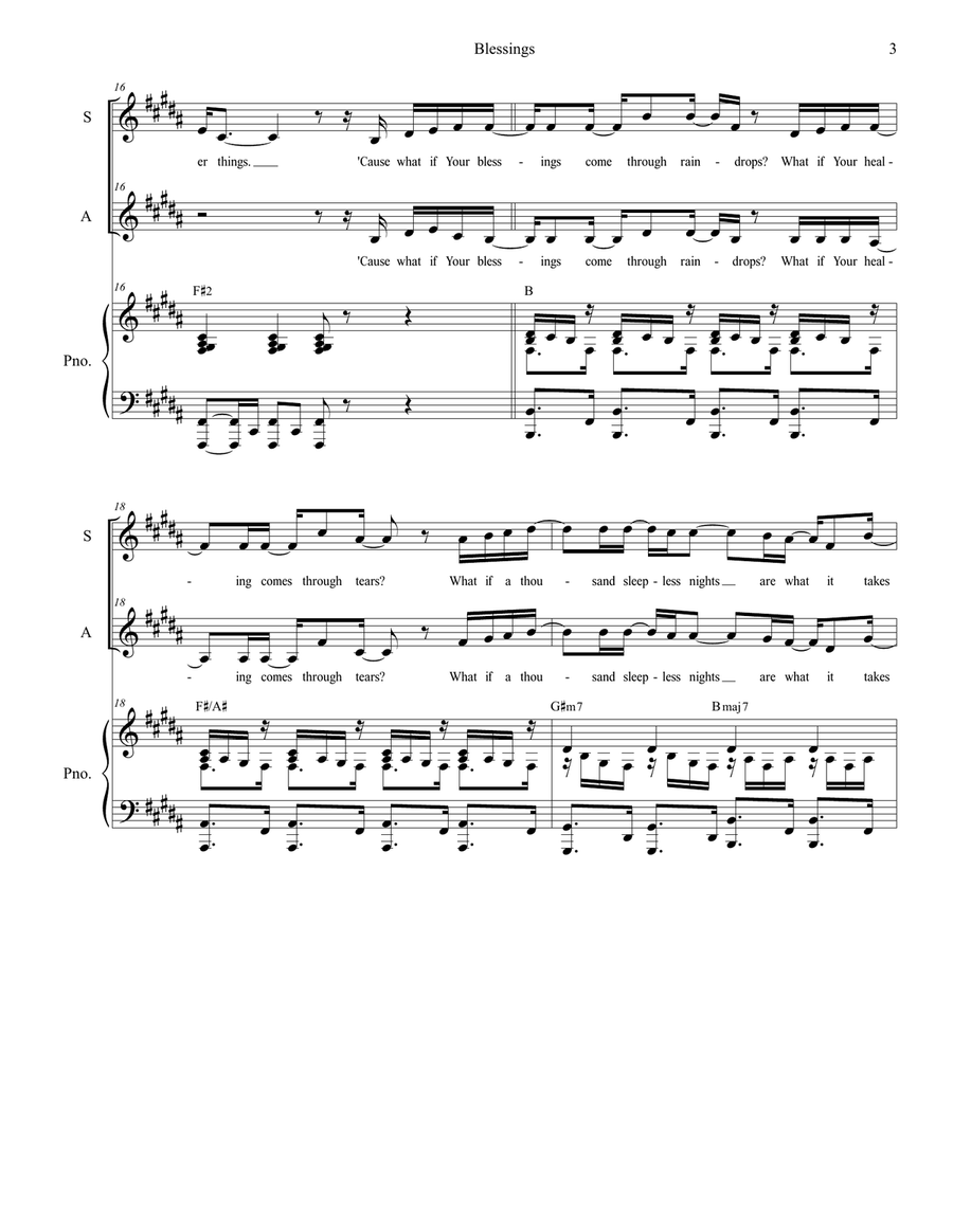 Blessings Alto Voice scores gallery preview page 3