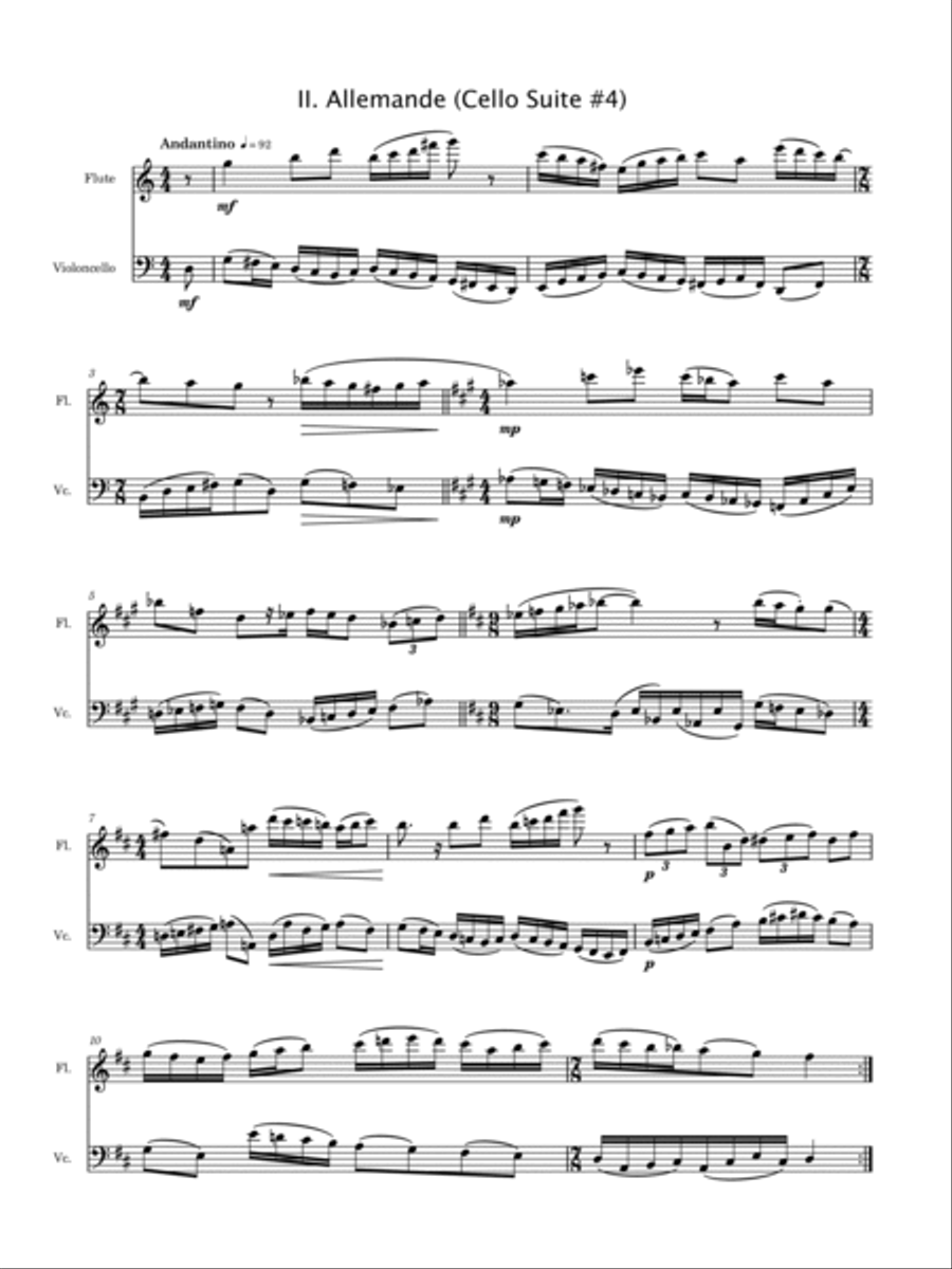 Suite in G (with hiccups) Flute scores gallery preview page 4