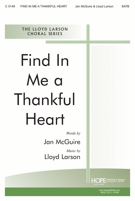 Find In Me A Thankful Heart