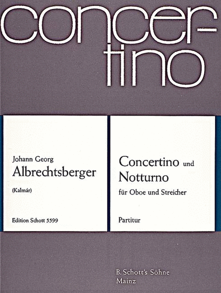 Concertino And Notturno Oboe/sts