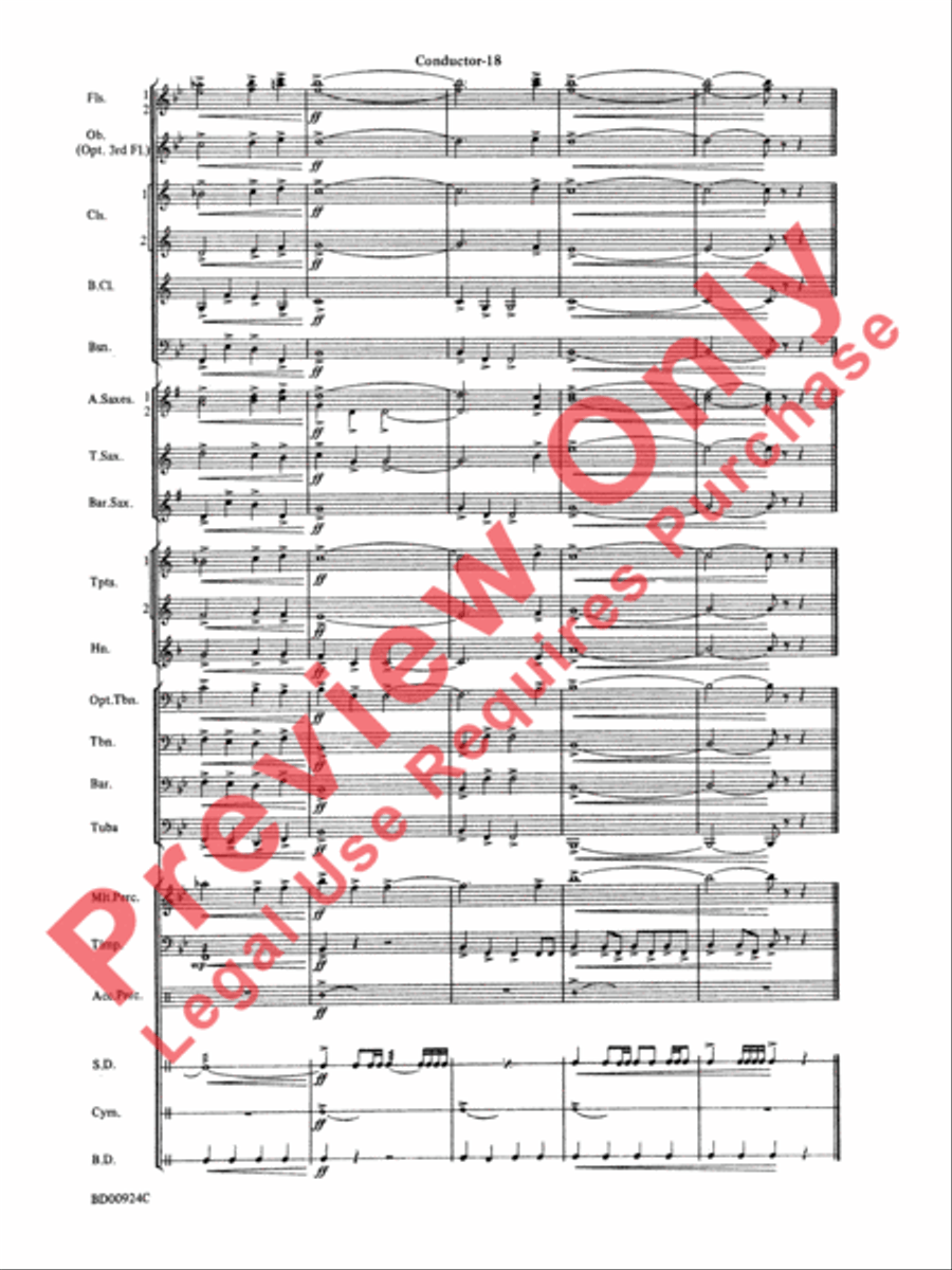 Affirmation Overture Concert Band scores gallery preview page 20