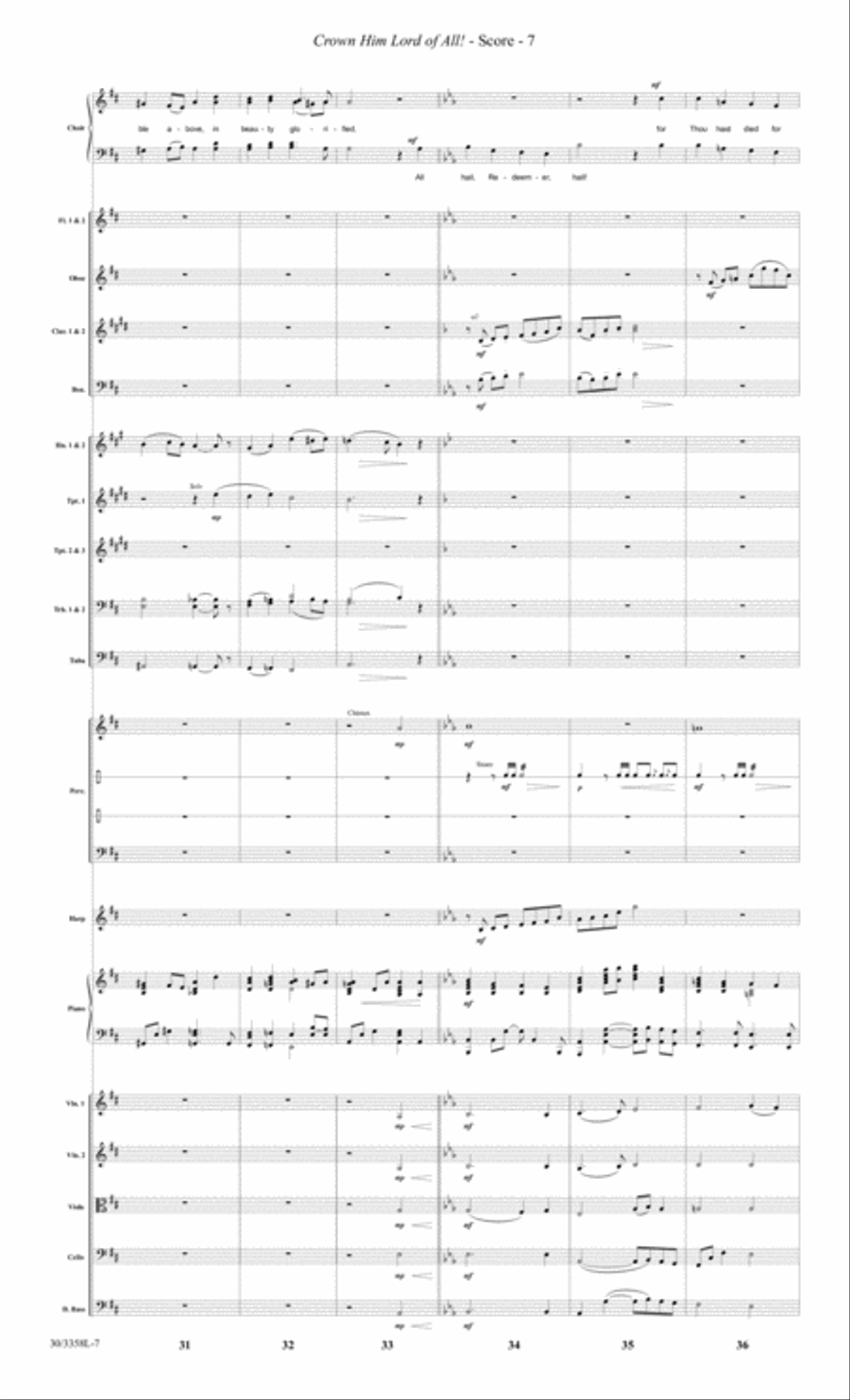 Crown Him Lord of All! - Full Orchestra Score and CD with Printable Parts Choir scores gallery preview page 10
