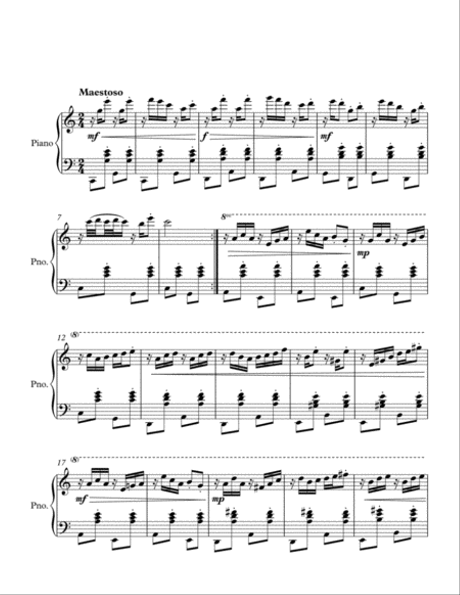 A Bouncy Spring Piano Solo scores gallery preview page 1