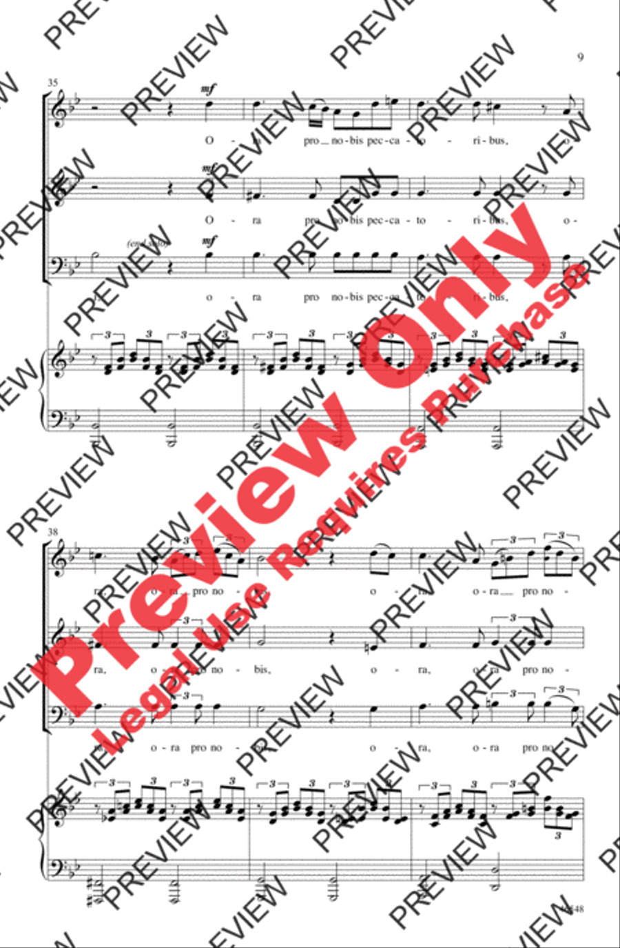 Ave Maria 3-Part scores gallery preview page 9