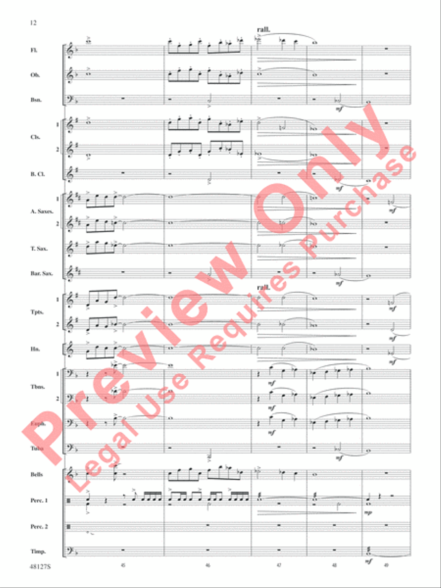 Lone Eagle Lone Eagle Concert Band scores gallery preview page 13