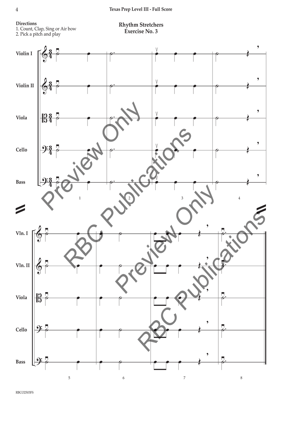 Texas Prep Level III Texas Prep Level III Orchestra scores gallery preview page 3