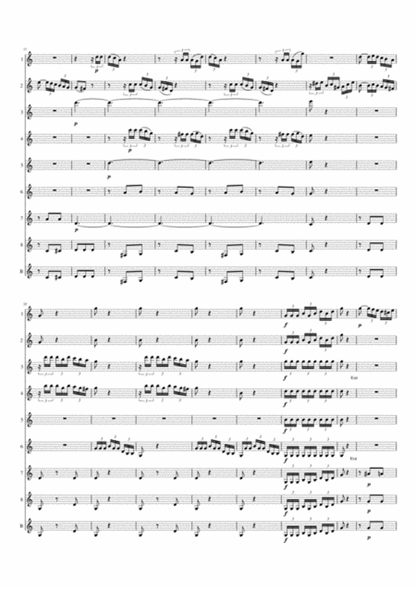 Haydn : Adagio from Symphony No.45 "Farewell" for clarinet nonet (or clarinet choir) image number null