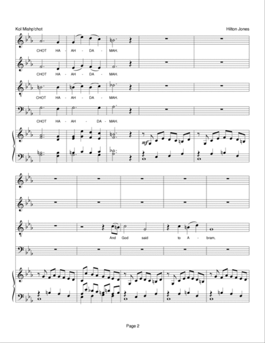 KOL MISHP'CHOT HAAHDAHMAH 4-Part scores gallery preview page 2
