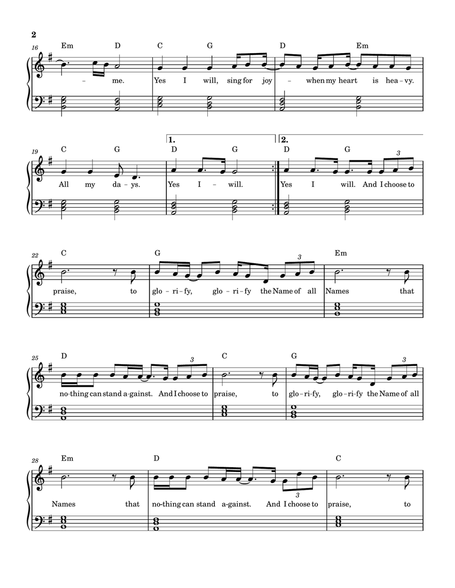 Yes I Will Piano Solo scores gallery preview page 2