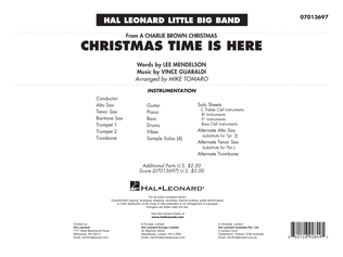 Book cover for Christmas Time Is Here (arr. Mike Tomaro) - Full Score