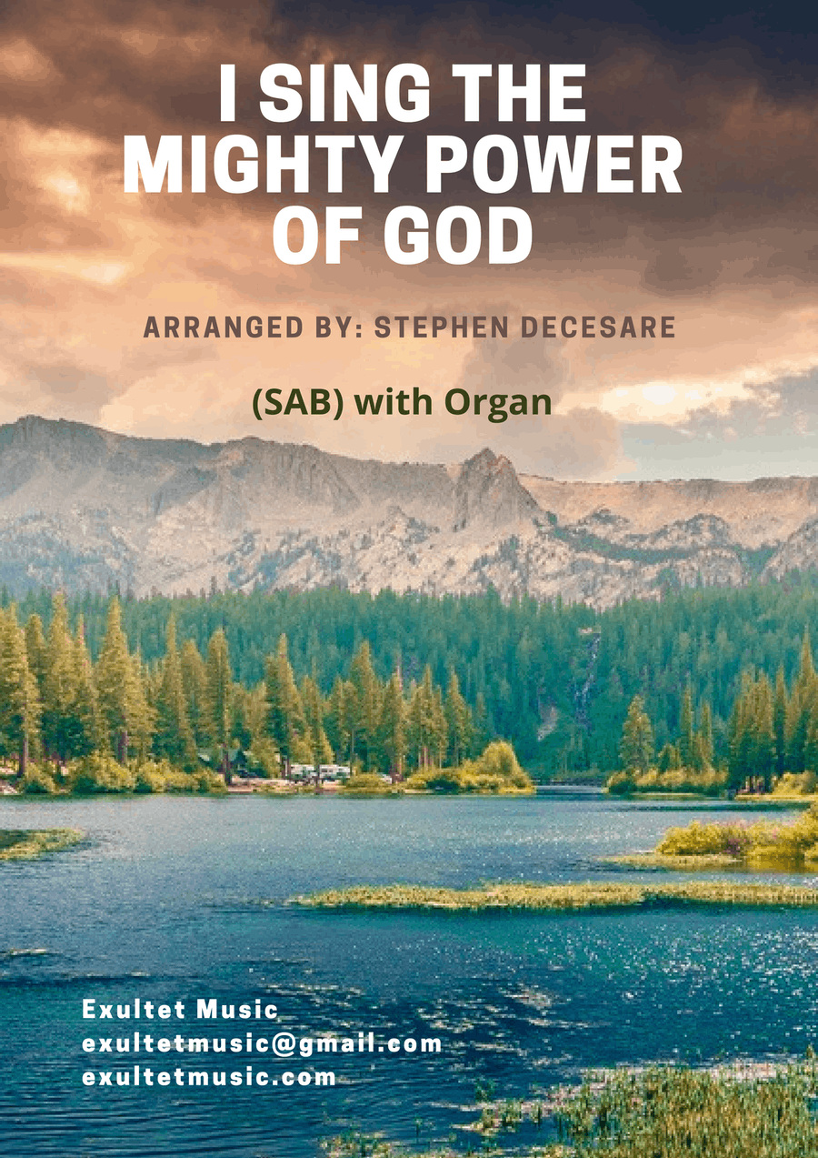 I Sing The Mighty Power Of God (SAB - Organ accompaniment) 3-Part scores gallery preview page 1