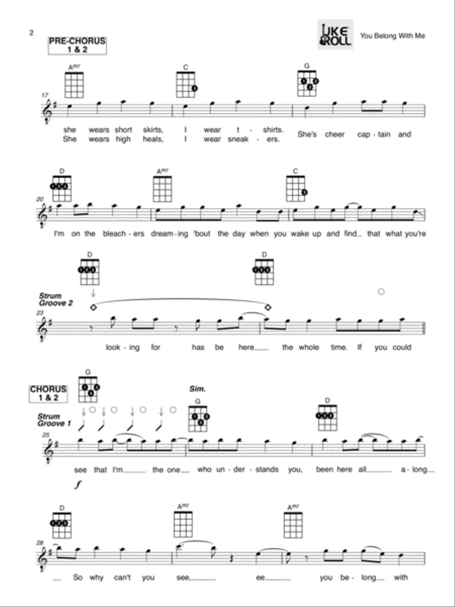 You Belong With Me You Belong With Me Voice scores gallery preview page 2