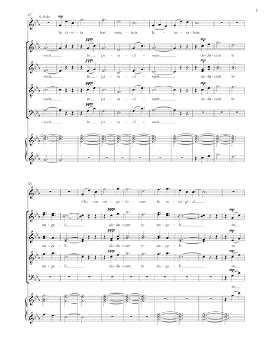 In Paradisum: Lux aeterna from Eternal Light: A Requiem 4-Part scores gallery preview page 5