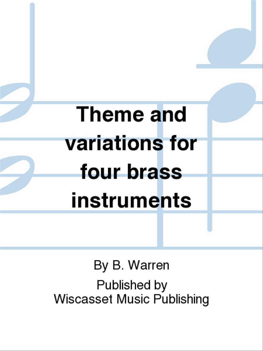 Theme and variations for four brass instruments Horn scores gallery preview page 1