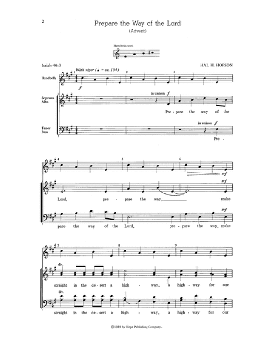 Service Music with Bells 4-Part scores gallery preview page 4