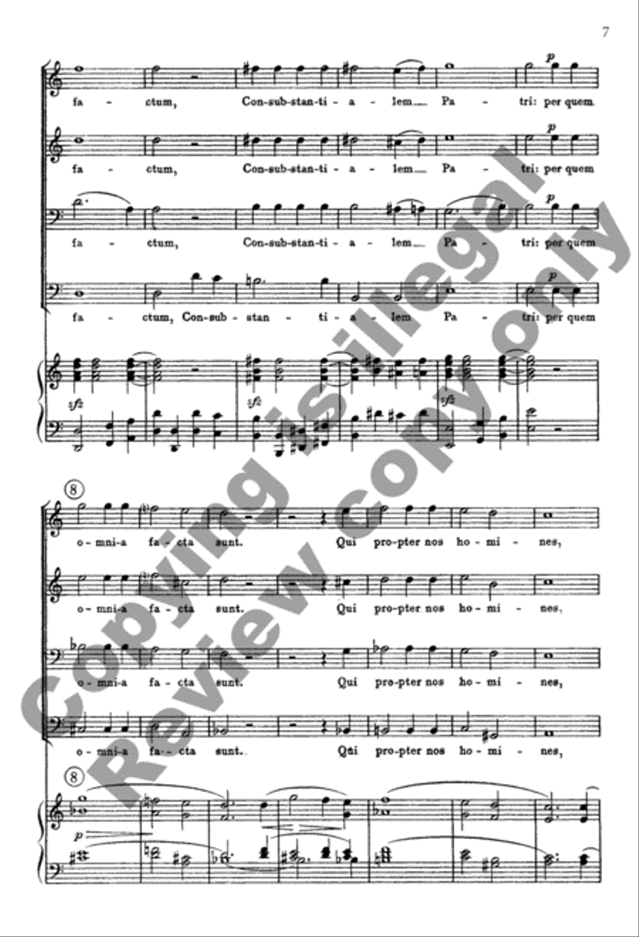 Mass in A-Flat: Credo TTBB scores gallery preview page 8