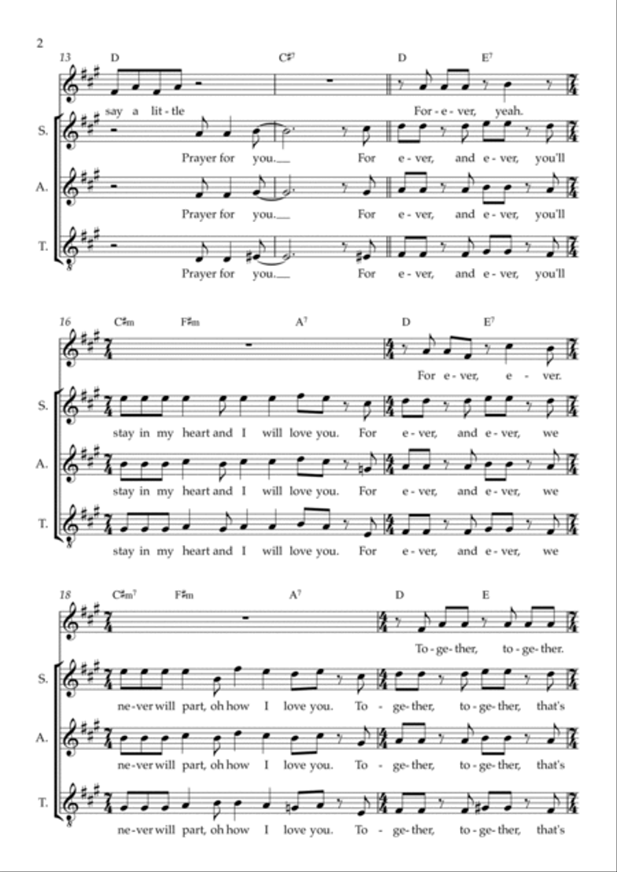 I Say A Little Prayer 3-Part scores gallery preview page 2
