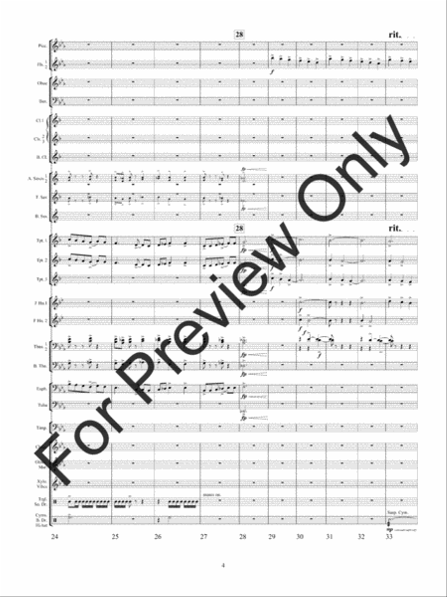 Christmas On The Town Square (Score) Concert Band scores gallery preview page 7