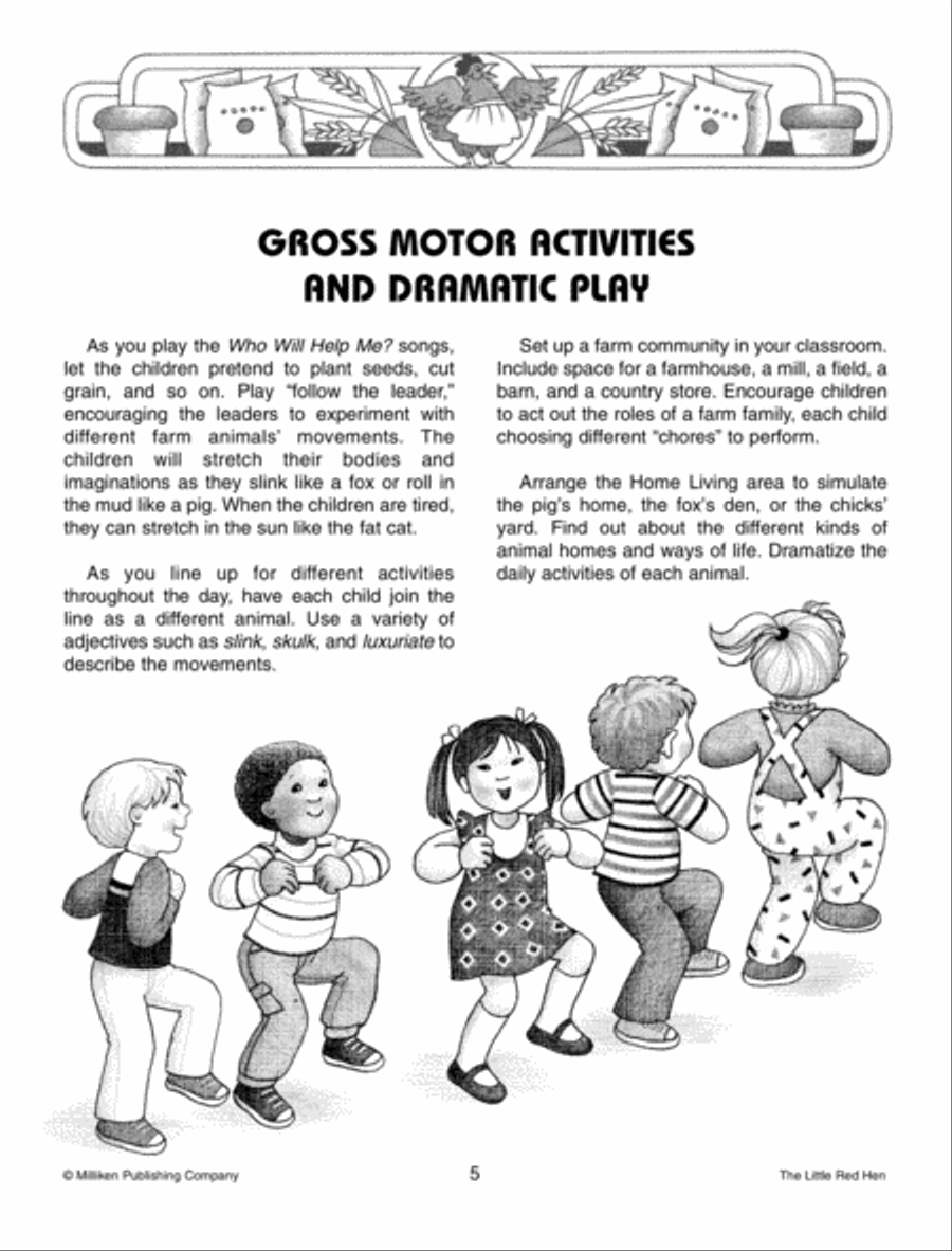 The Little Red Hen Unison Choir scores gallery preview page 5