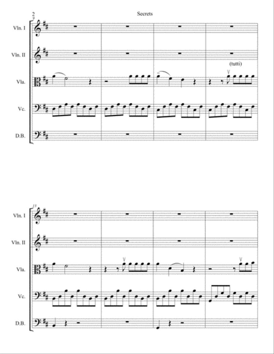 Secrets String Orchestra scores gallery preview page 2